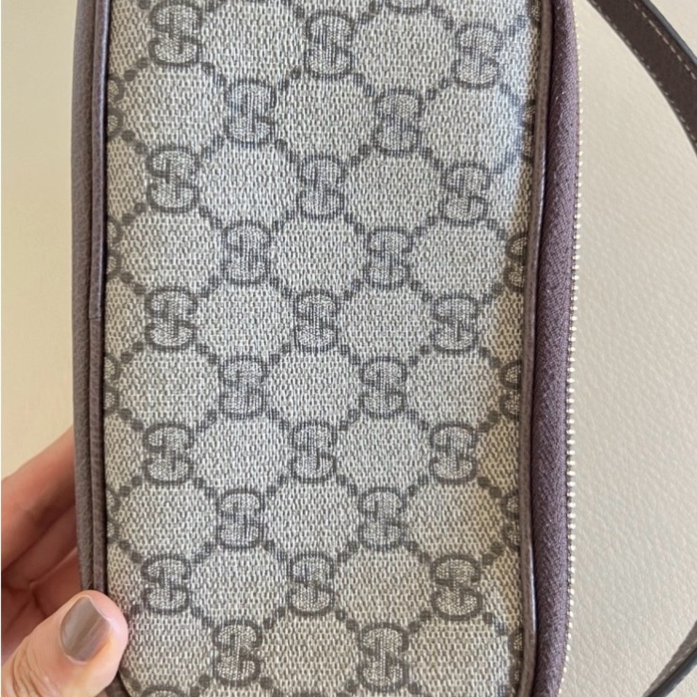 Gucci Ophidia Brown and Green Crossbody Triple Pocket Bag - Picture 7 of 9